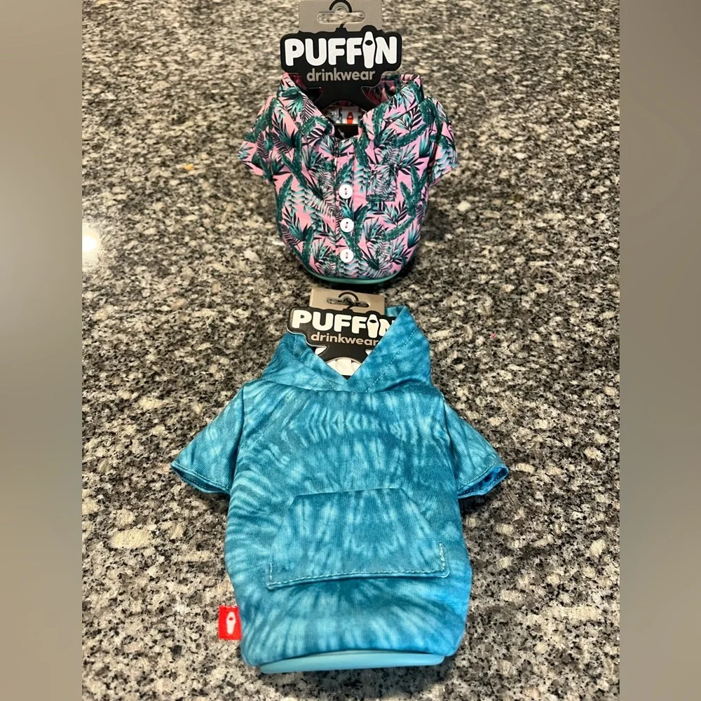 Puffin Drinkwear Tropical and Tie-Dye Can Coolers